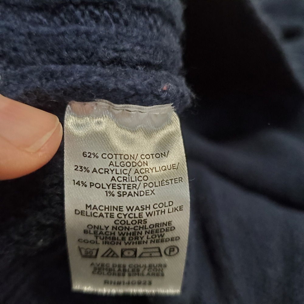 Loft Navy Blue Knit Sweater Women XL Casual Cozy Capsule Classic Basic‎ Simple - Picture 7 of 7